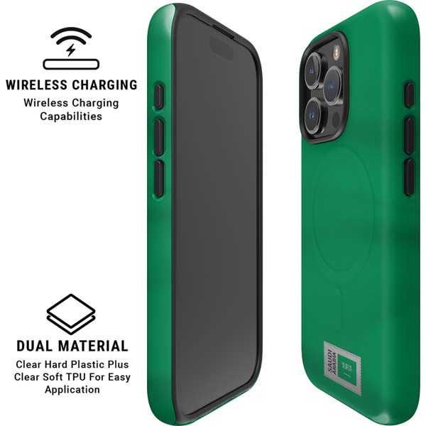 Saudi Arabia Soccer Flag iPhone 16 Pro Magsafe Impact Case