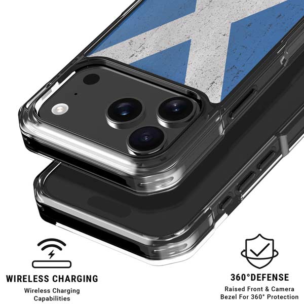 Scotland Flag Distressed iPhone 17 Pro Max MagSafe Case