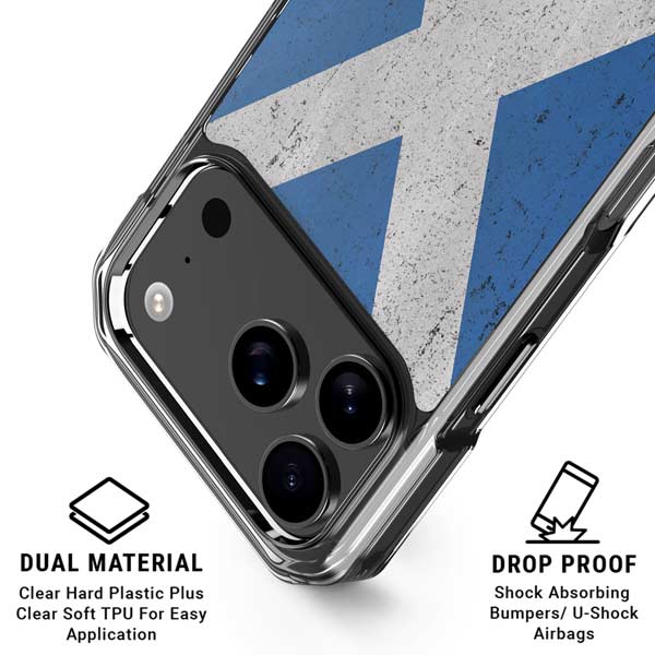Scotland Flag Distressed iPhone 17 Pro Max MagSafe Case