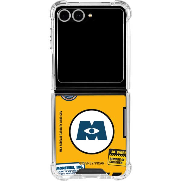 Disney Monsters Inc. Scream Canister Galaxy Z Flip7 Clear Case
