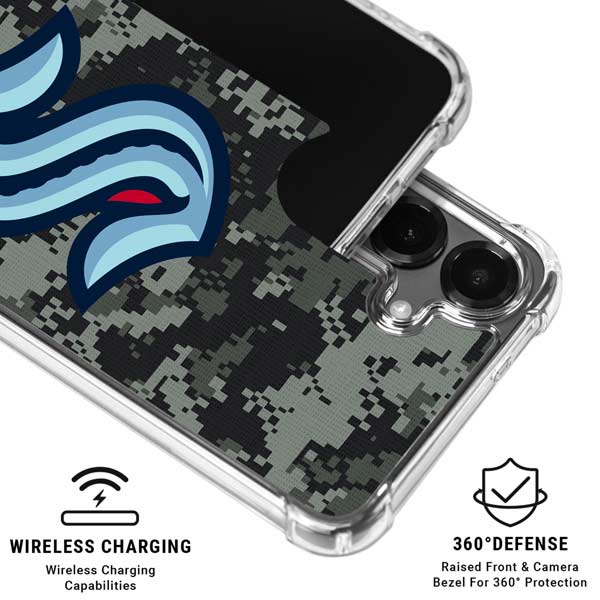NHL Seattle Kraken Camo Galaxy S26 Clear Case