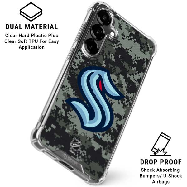 NHL Seattle Kraken Camo Galaxy S26 Clear Case