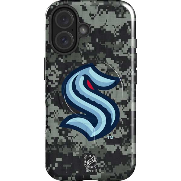 NHL Seattle Kraken Camo iPhone 16 Magsafe Impact Case