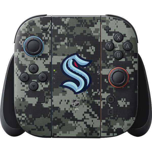 NHL Seattle Kraken Camo Nintendo Skins