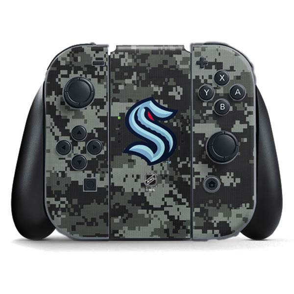 NHL Seattle Kraken Camo Nintendo Skins