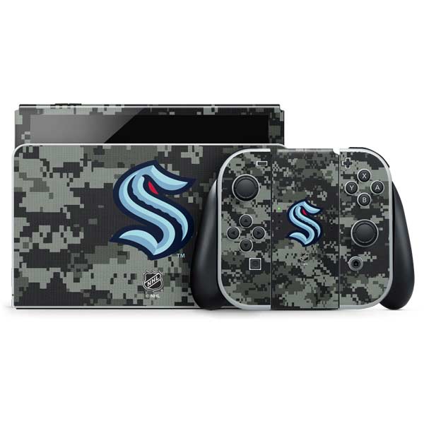NHL Seattle Kraken Camo Nintendo Skins