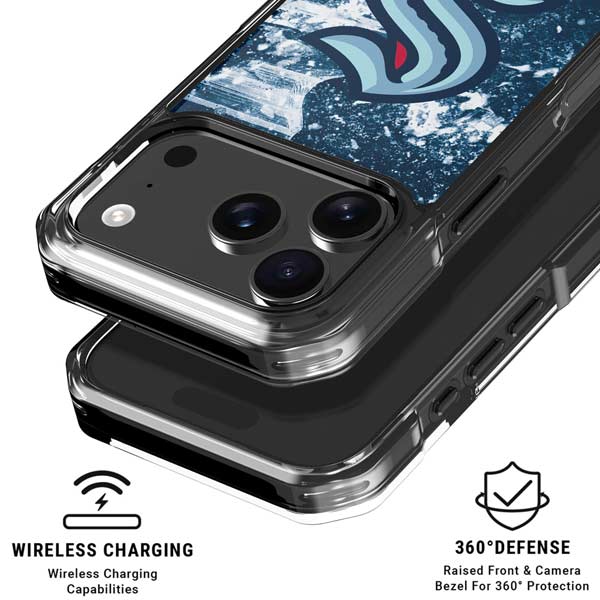 NHL Seattle Kraken Frozen iPhone 17 Pro Clear Case