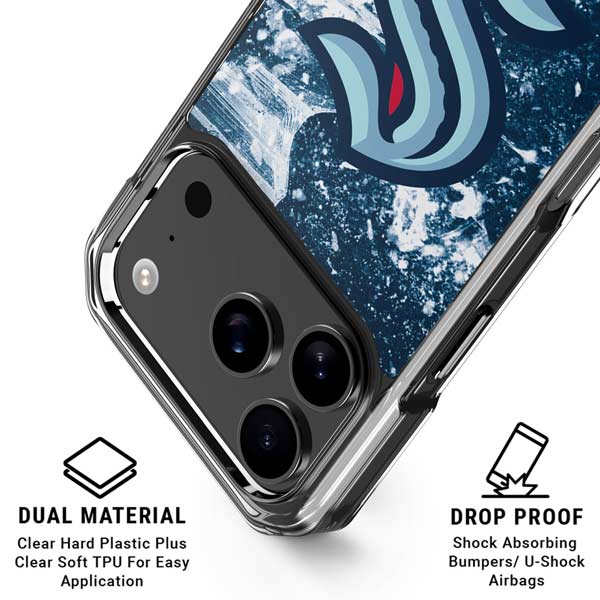 NHL Seattle Kraken Frozen iPhone 17 Pro Clear Case