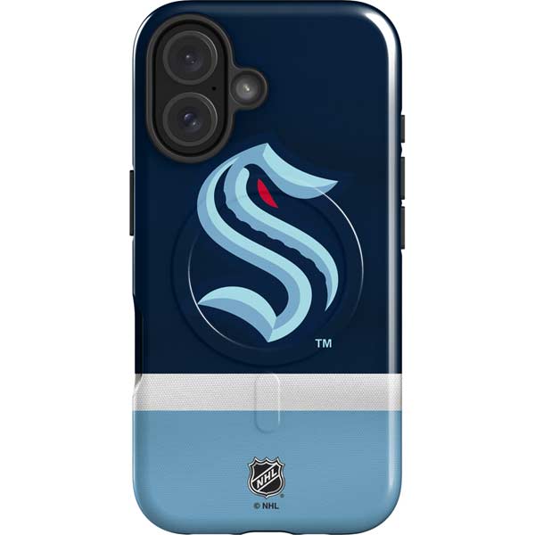 NHL Seattle Kraken Striped iPhone 16 Magsafe Impact Case