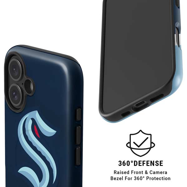 NHL Seattle Kraken Striped iPhone 16 Magsafe Impact Case