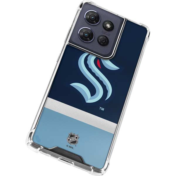 NHL Seattle Kraken Striped Moto G 5G (2025) Clear Case