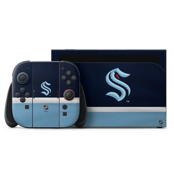 NHL Seattle Kraken Striped Nintendo Skins