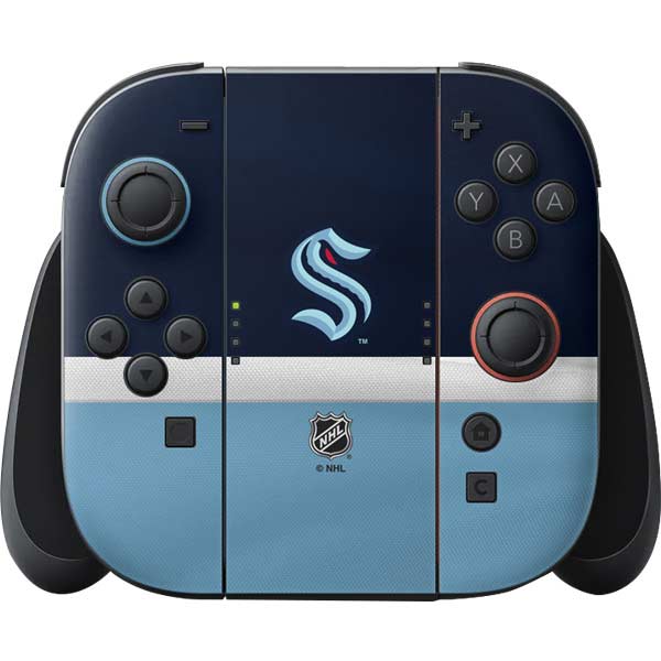 NHL Seattle Kraken Striped Nintendo Skins