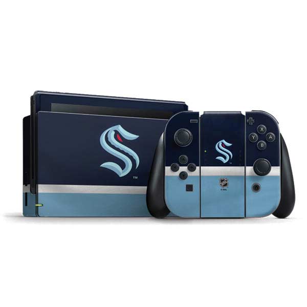 NHL Seattle Kraken Striped Nintendo Skins