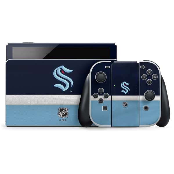 NHL Seattle Kraken Striped Nintendo Skins