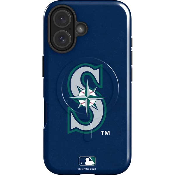MLB Seattle Mariners - Solid Distressed iPhone 16 Magsafe Impact Case