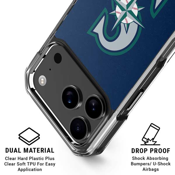 MLB Seattle Mariners - Solid Distressed iPhone 17 Pro MagSafe Case
