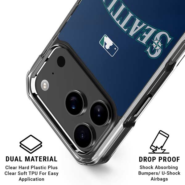 MLB Seattle Mariners Alternate/Away Jersey iPhone 17 Pro Clear Case