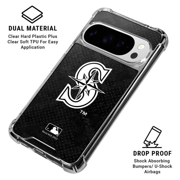 MLB Seattle Mariners Dark Wash Google Pixel 10 Pro Clear Case