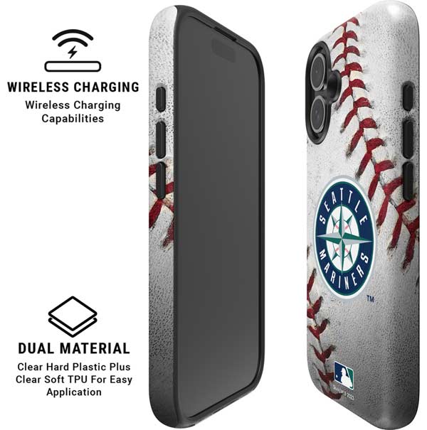 MLB Seattle Mariners Game Ball iPhone 16 Magsafe Impact Case