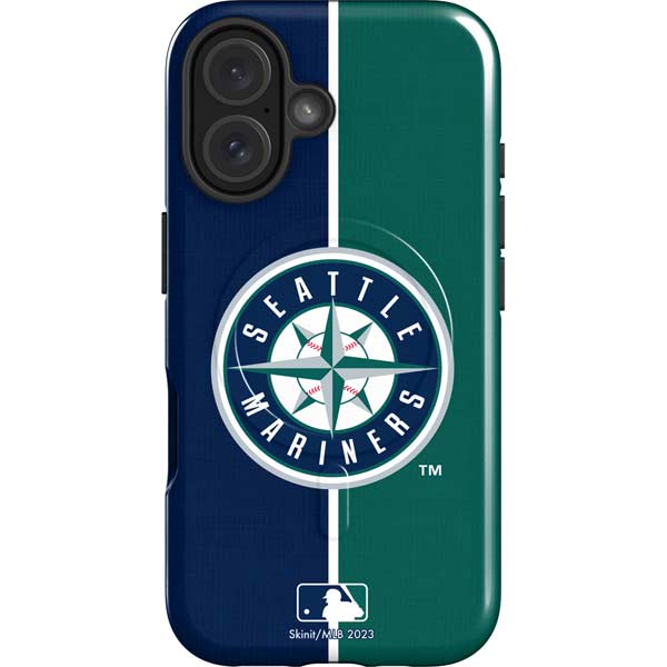 MLB Seattle Mariners Split iPhone 16 Magsafe Impact Case