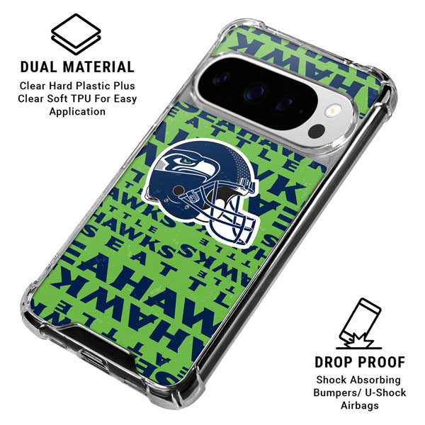 NFL Seattle Seahawks - Blast Green Google Pixel 10 Pro Clear Case