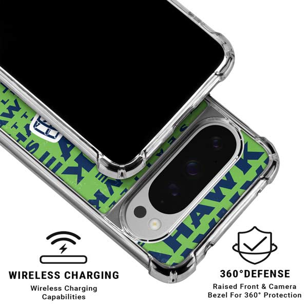 NFL Seattle Seahawks - Blast Green Google Pixel 10 Pro Clear Case
