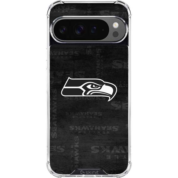 NFL Seattle Seahawks Black & White Google Pixel 10 Pro Clear Case