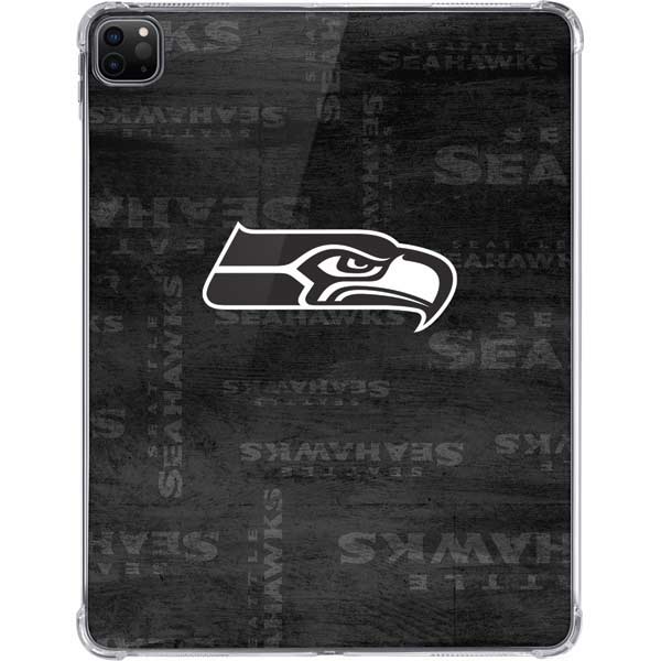 NFL Seattle Seahawks Black & White iPad Pro 11in (2024) Clear Case
