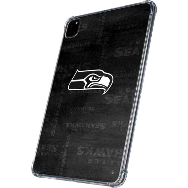 NFL Seattle Seahawks Black & White iPad Pro 11in (2024) Clear Case