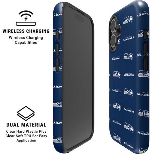 NFL Seattle Seahawks Blitz Series iPhone 16 Plus Magsafe Impact Case