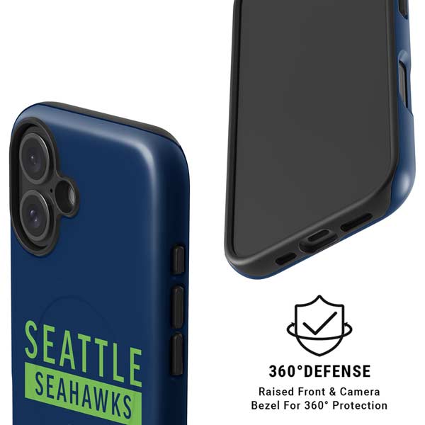 NFL Seattle Seahawks Blue Performance Series iPhone 16 Plus Magsafe Impact Case