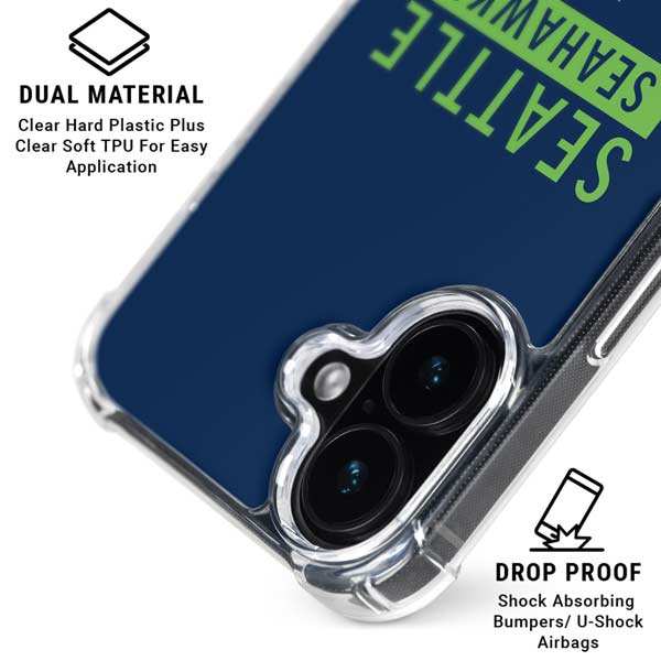 NFL Seattle Seahawks Blue Performance Series iPhone 17 MagSafe Case