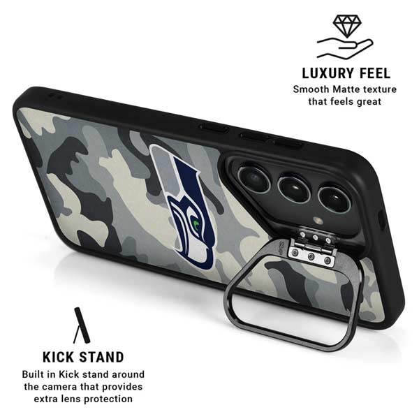 NFL Seattle Seahawks Camo Galaxy S26 Plus Kickstand Case
