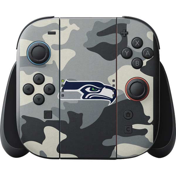 NFL Seattle Seahawks Camo Nintendo Switch 2 (2025) with Joy-Con Skin