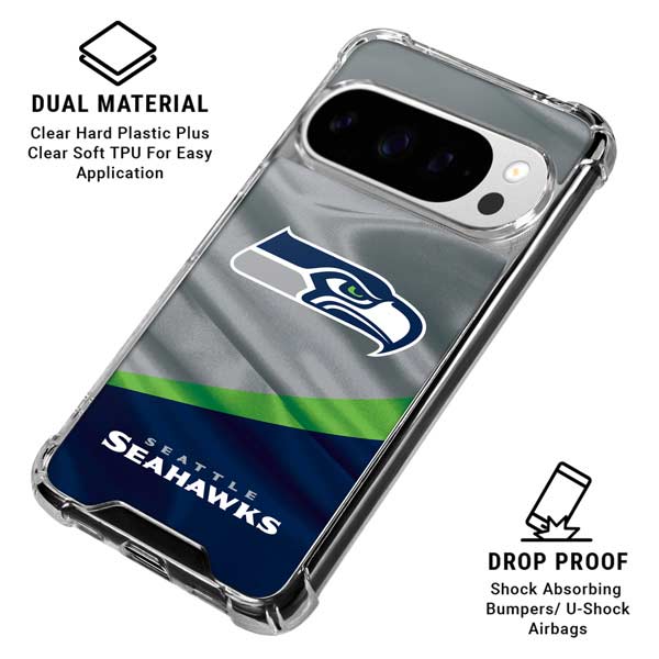 NFL Seattle Seahawks Google Pixel 10 Pro XL Clear Case