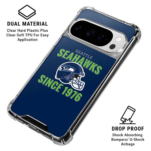 NFL Seattle Seahawks Helmet Google Pixel 10 Pro Clear Case