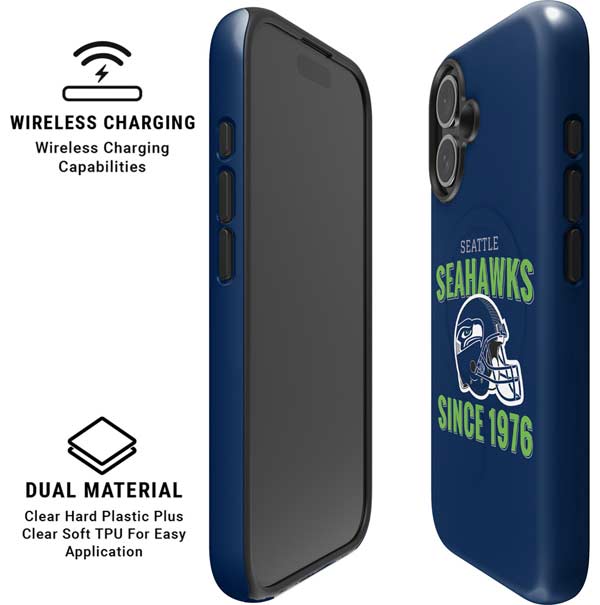 NFL Seattle Seahawks Helmet iPhone 16 Magsafe Impact Case