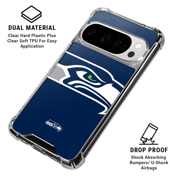 NFL Seattle Seahawks Large Logo Google Pixel 10 Pro XL Clear Case