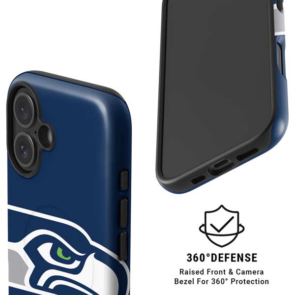 NFL Seattle Seahawks Large Logo iPhone 16 Magsafe Impact Case