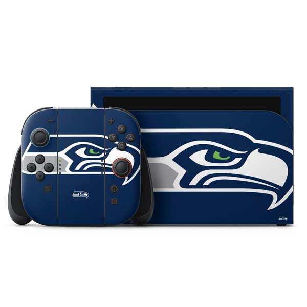 NFL Seattle Seahawks Large Logo Nintendo Switch 2 (2025) with Joy-Con Skin