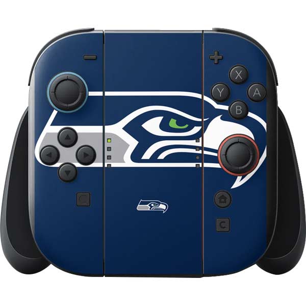 NFL Seattle Seahawks Large Logo Nintendo Switch 2 (2025) with Joy-Con Skin