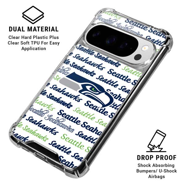 NFL Seattle Seahawks Print Google Pixel 10 Pro XL Clear Case