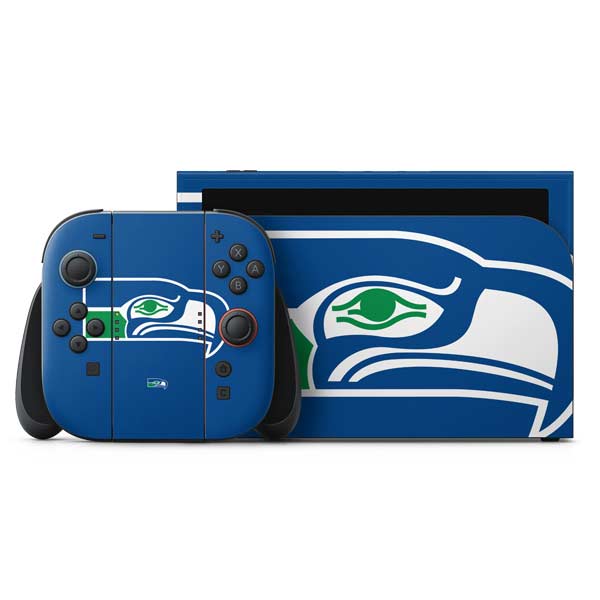 NFL Seattle Seahawks Retro Logo Nintendo Switch 2 (2025) with Joy-Con Skin