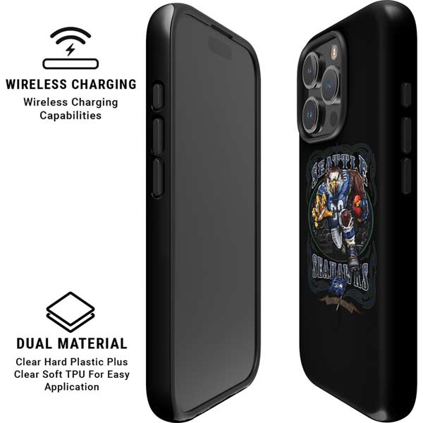 Liquid Blue NFL Seattle Seahawks Running Back iPhone 16 Pro Magsafe Impact Case