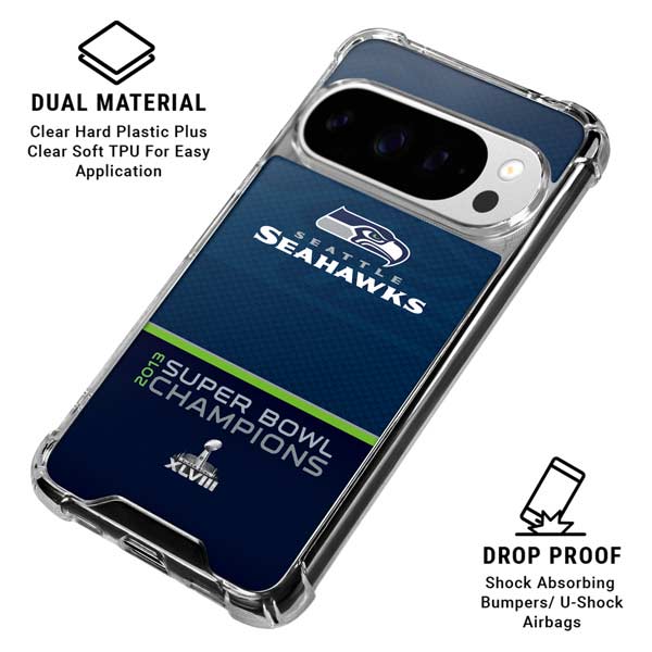 NFL Seattle Seahawks Super Bowl XLVIII Google Pixel 10 Pro Clear Case