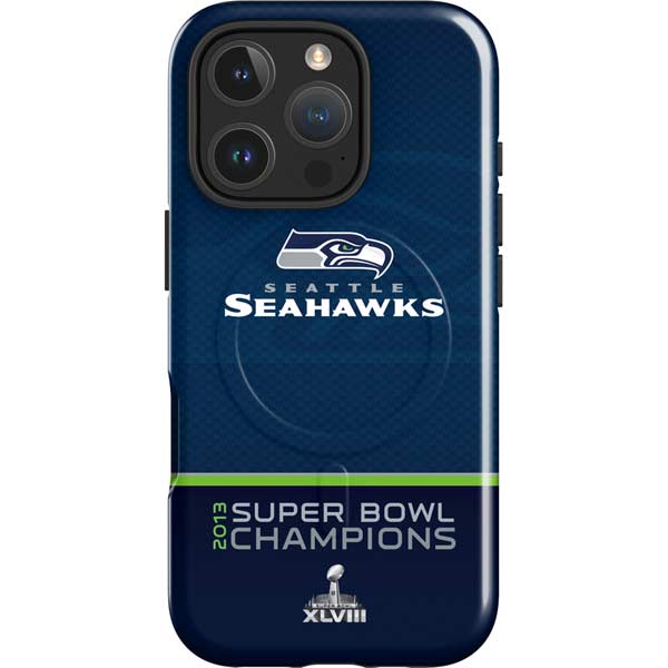 NFL Seattle Seahawks Super Bowl XLVIII iPhone 16 Pro Max Magsafe Impact Case