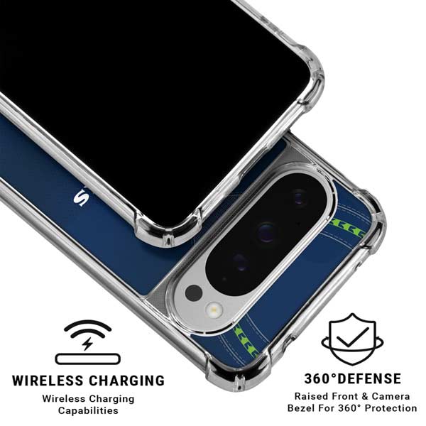 NFL Seattle Seahawks Team Jersey Google Pixel 10 Pro XL Clear Case