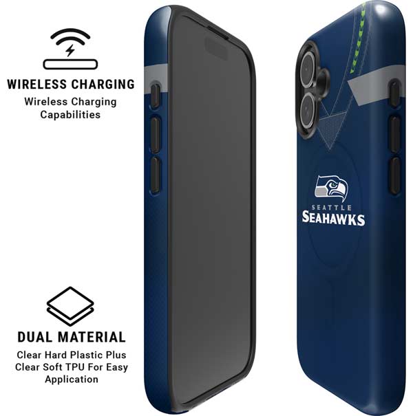 NFL Seattle Seahawks Team Jersey iPhone 16 Magsafe Impact Case