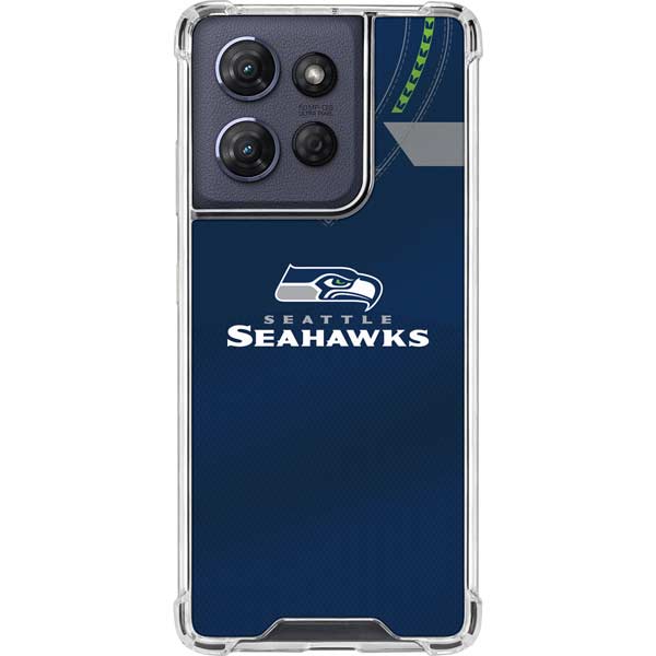 NFL Seattle Seahawks Team Jersey Moto G Play 5G (2025) Clear Case